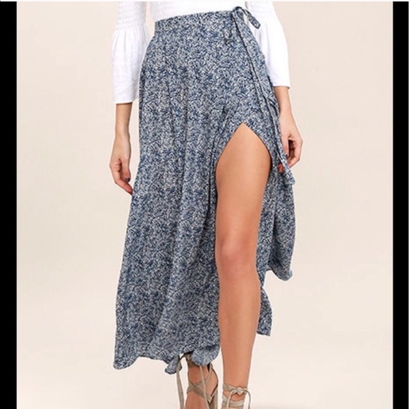Lulus Dresses & Skirts - Lulu's Tempest Faux Wrap Skirt