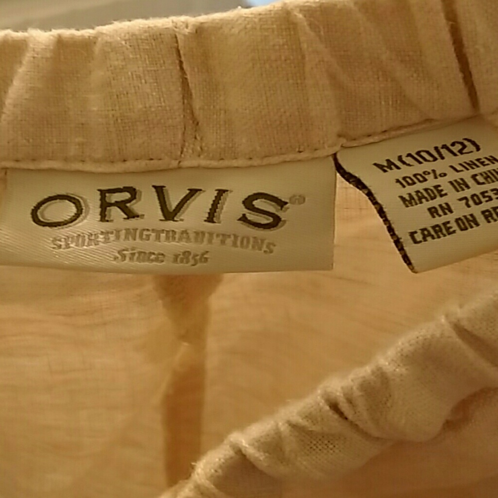 Flax colored linen pants