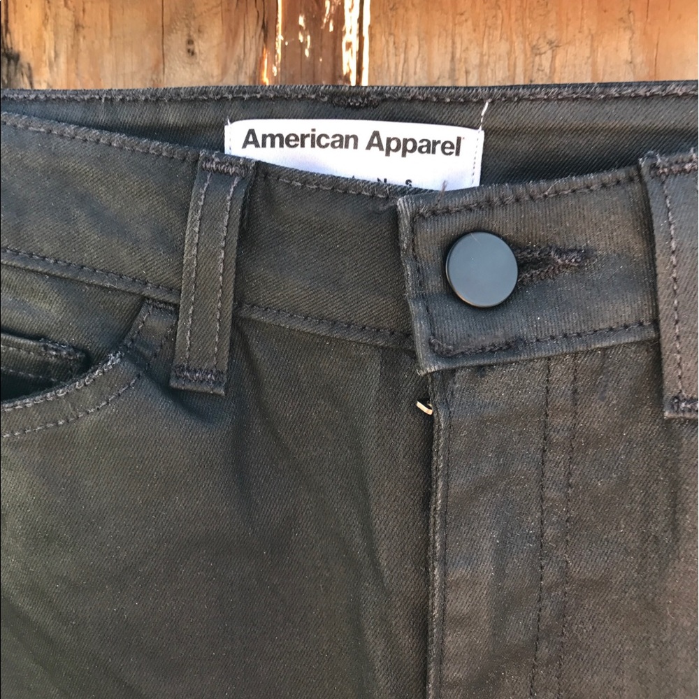 Slightly worn American Apparel Black Wax jeans