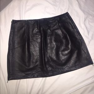 Faux Leather Mini Skirt