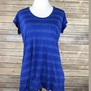 3/25 Calvin Klein Jeans Blue Striped Short Sleeve