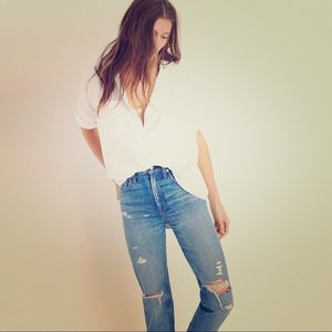 Madewell white courier shirt size medium