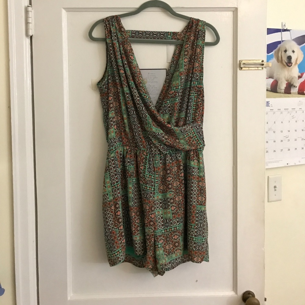 Patterned romper