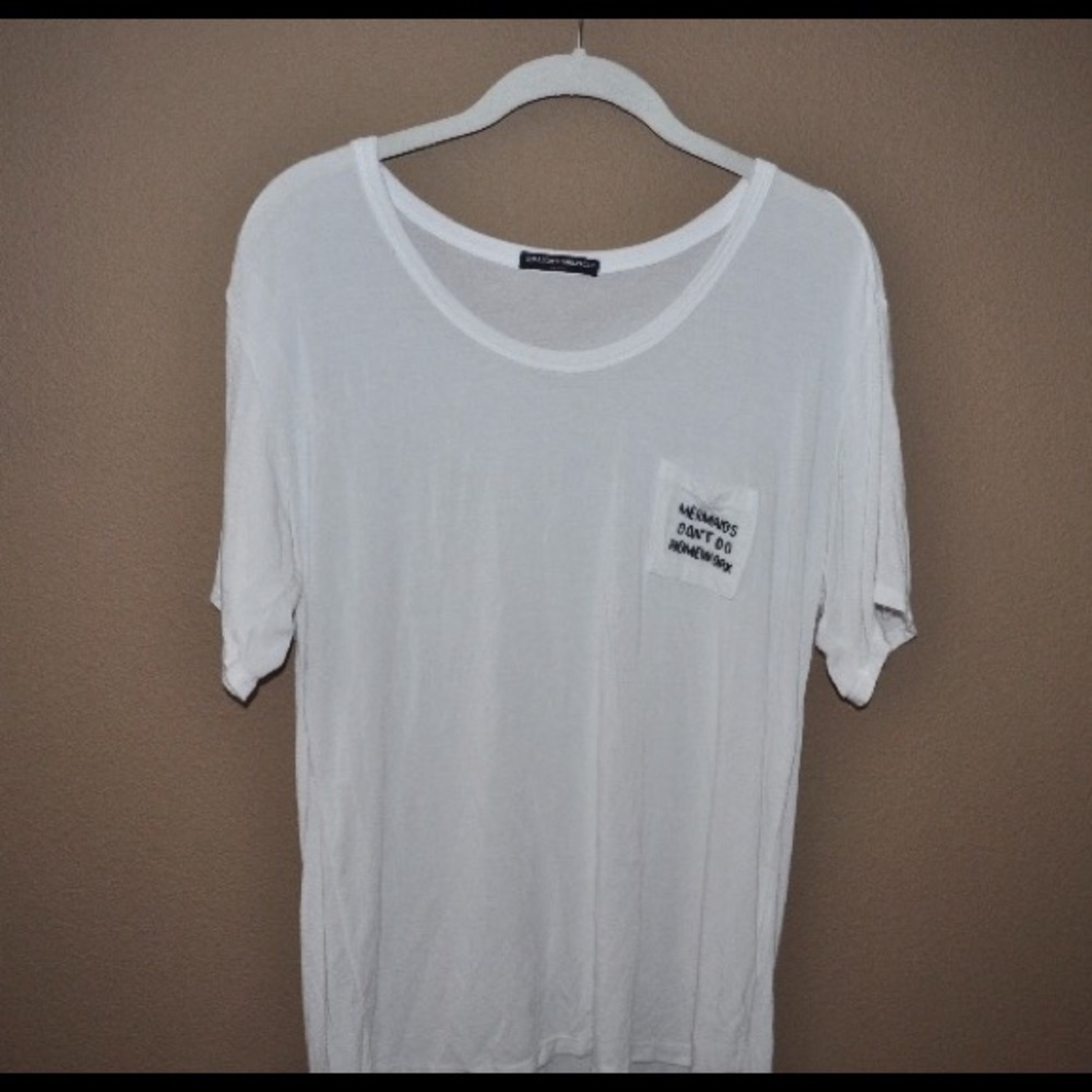 Brandy Melville "Mermaids Don't Do Homework" tee