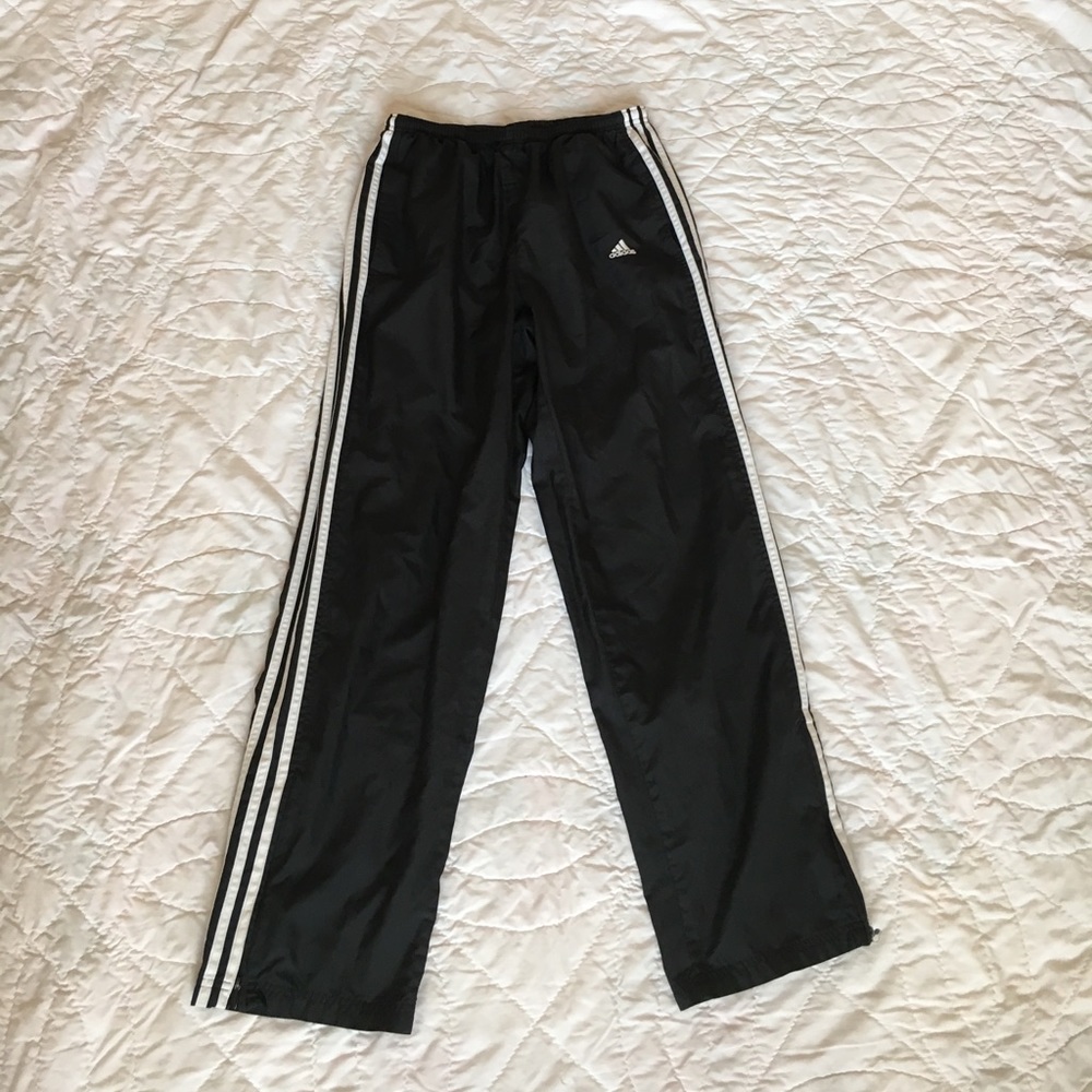 Black Adidas running pants