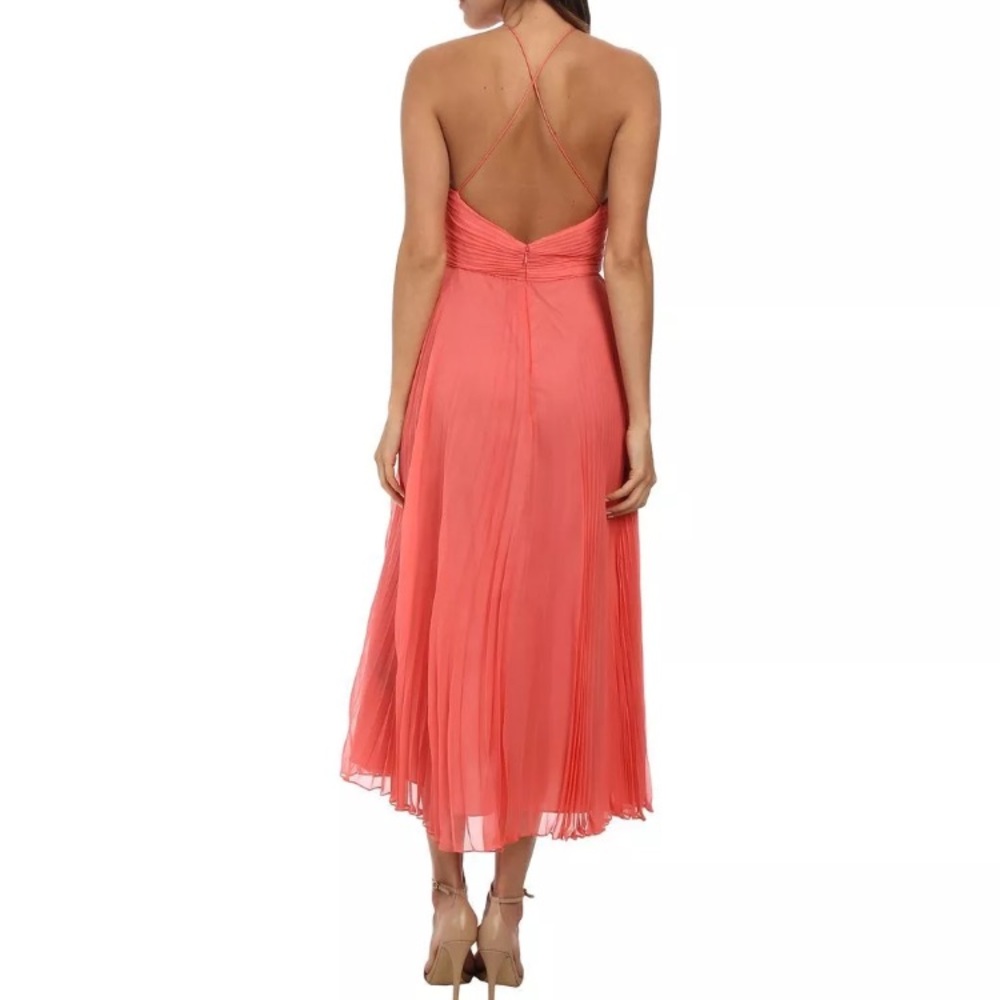 Blush Pink Jill Stuart midi dress halter blouson