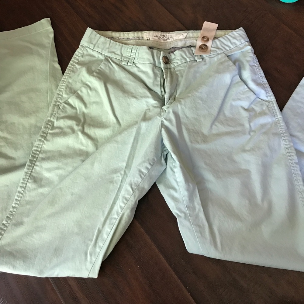 Light sea foam colored chinos