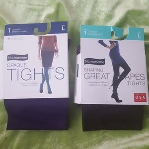 2 womens tights purple and brown / large