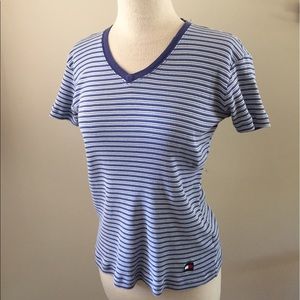 Vintage Tommy Hilfiger Blue Striped Top