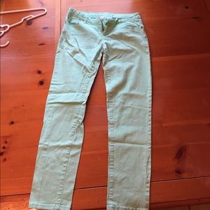 Turquoise jeans