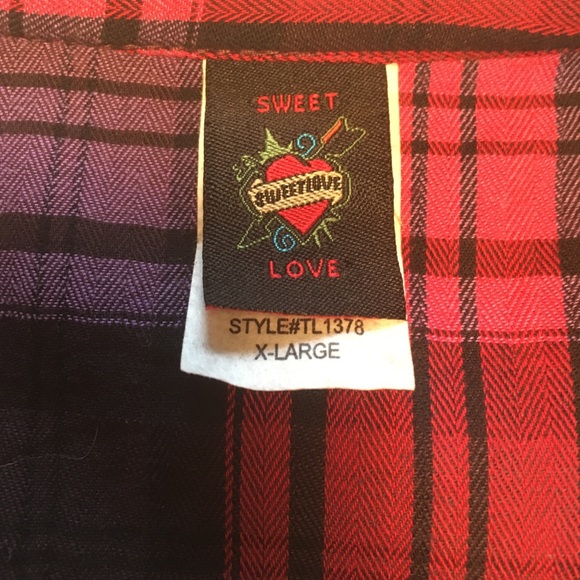 Plaid Studded Top - Picture 3 of 6