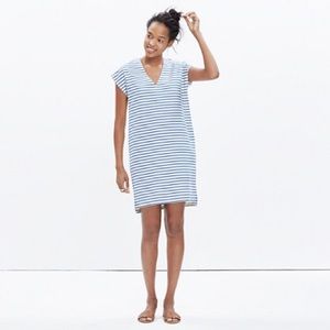 Madewell stripped vancances dress in blue size s