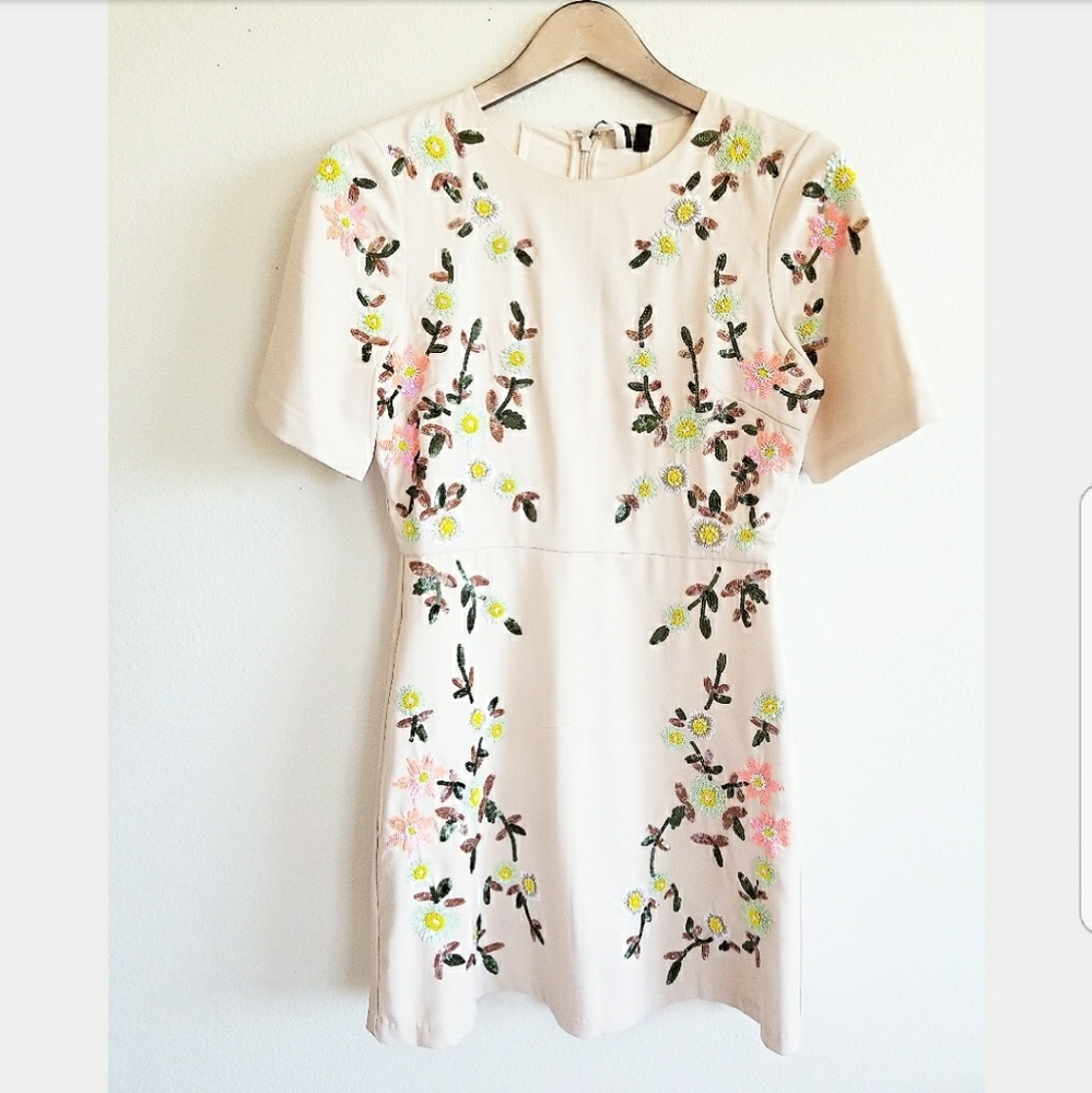 Topshop embellished flower dress