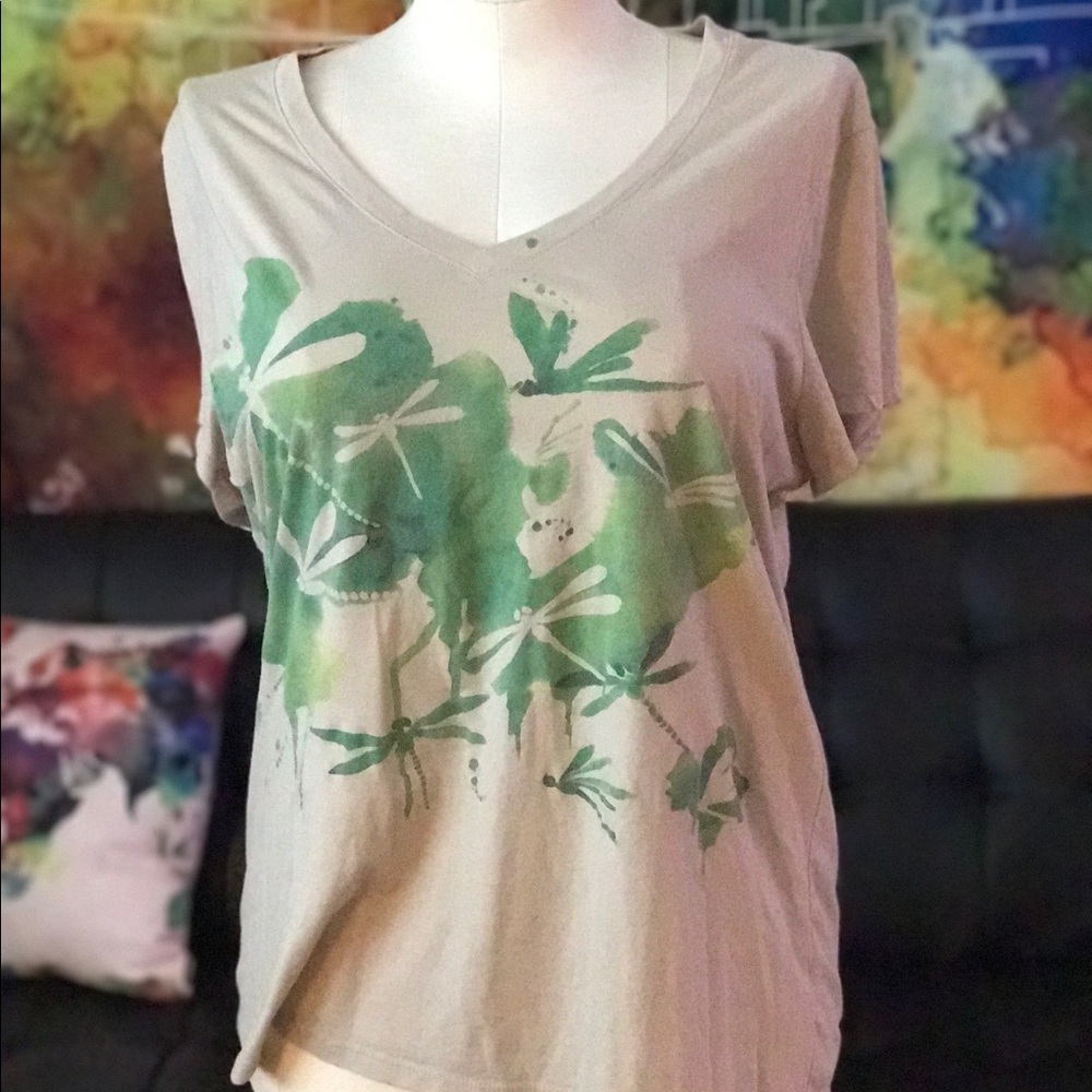 Old Navy Watercolor Dragonfly Tee