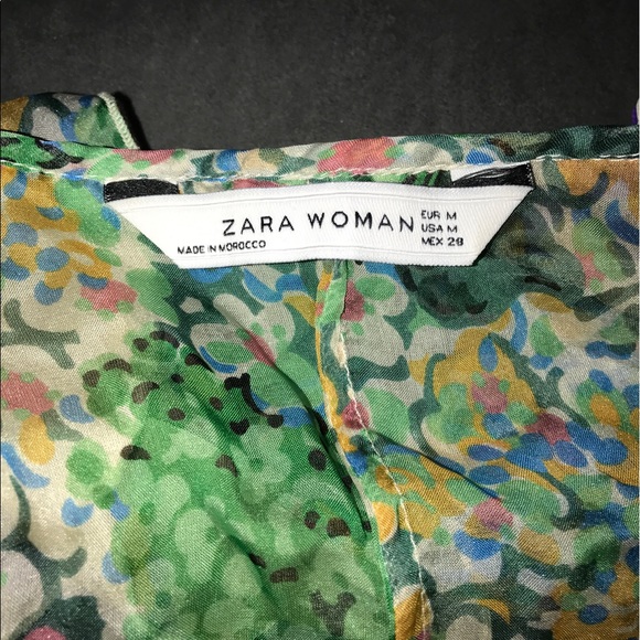 Zara Woman's Floral Blouse/Vest Size M - Picture 2 of 8