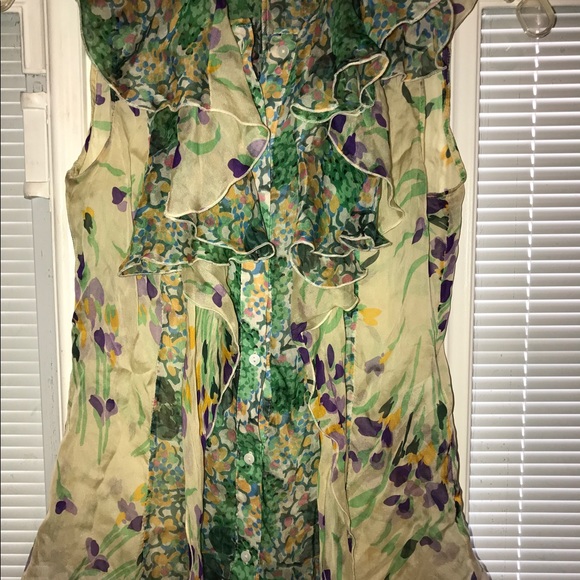 Zara Woman's Floral Blouse/Vest Size M - Picture 8 of 8
