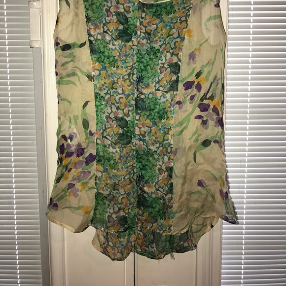 Zara Woman's Floral Blouse/Vest Size M - Picture 5 of 8