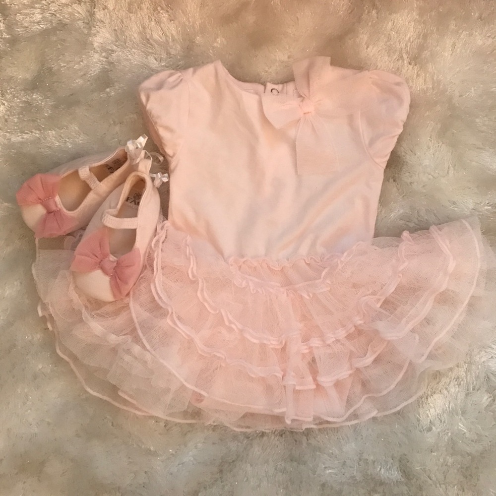 FAO baby dress & matching shoes