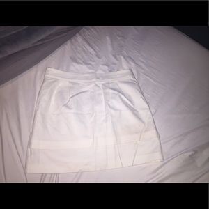 Light weight pure white mini skirt
