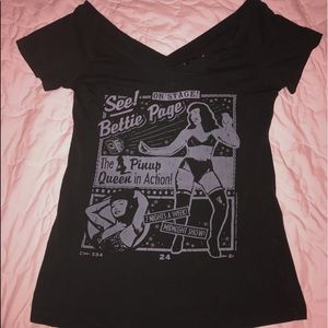 Bettie Page fitted tshirt Large