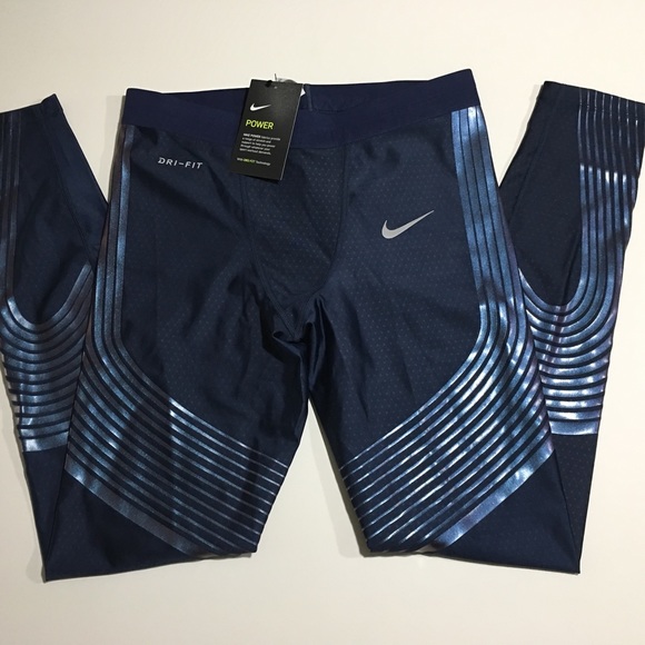 Nike Power Speed Running Tights NWT 717750-411 - Picture 4 of 6