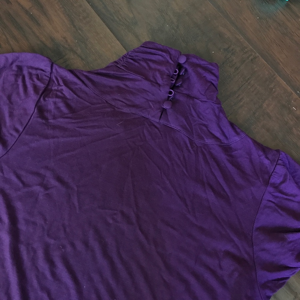 Dark purple turtle necklace with button detail