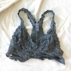 Grey lace bralette