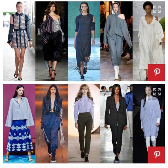 One shoulder blue striped shirt - Picture 3 of 4