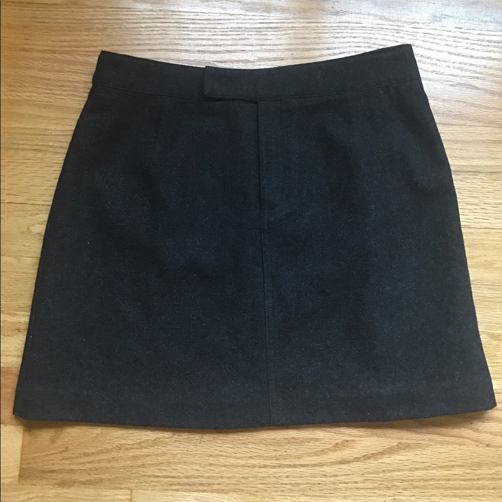 American Eagle Vintage Grey Wool Mini Skirt - Light Dark Academia