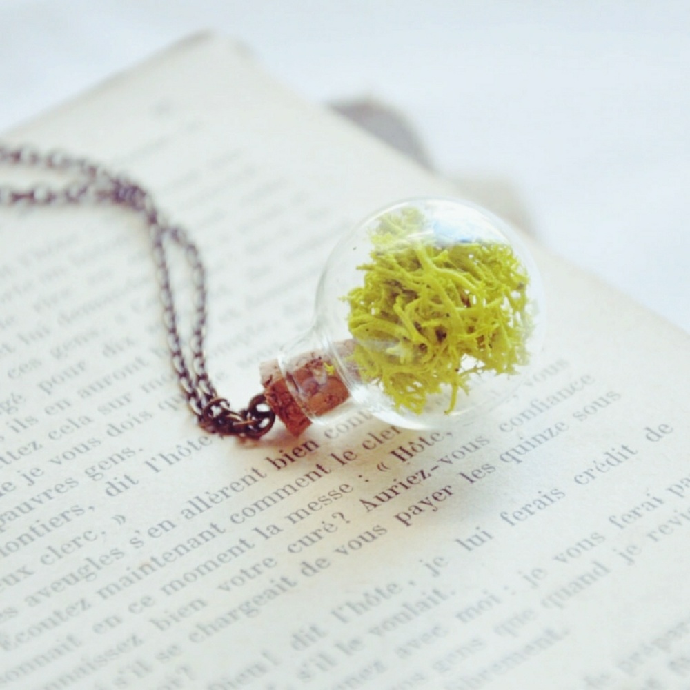 "Merry Meadowing"⚘Natural Terrarium Necklace