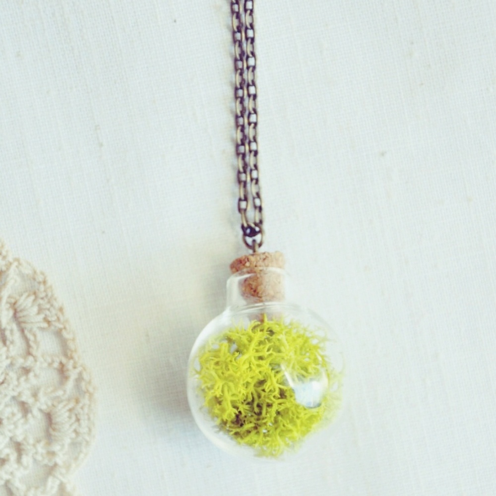 "Merry Meadowing"⚘Natural Terrarium Necklace - Picture 2 of 4