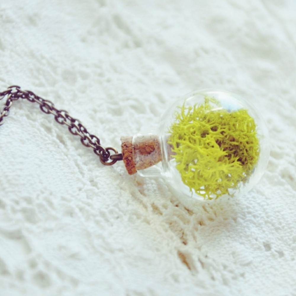 "Merry Meadowing"⚘Natural Terrarium Necklace - Picture 3 of 4
