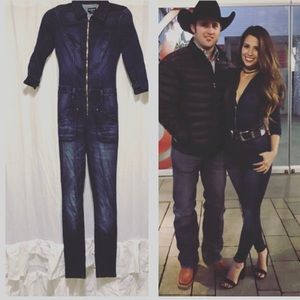 Bebe denim jumpsuit! Worn once, size 00