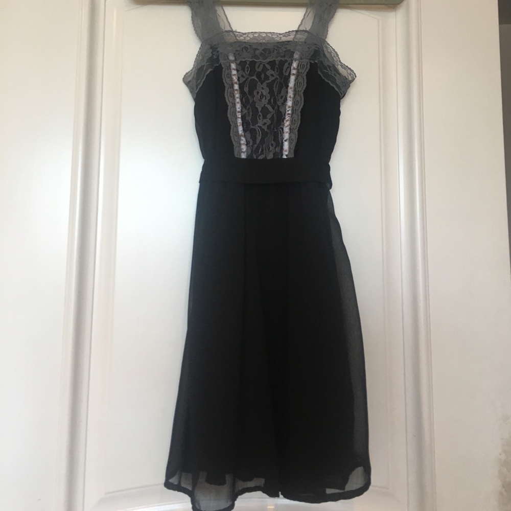 Little Black Dress With Lace Detail