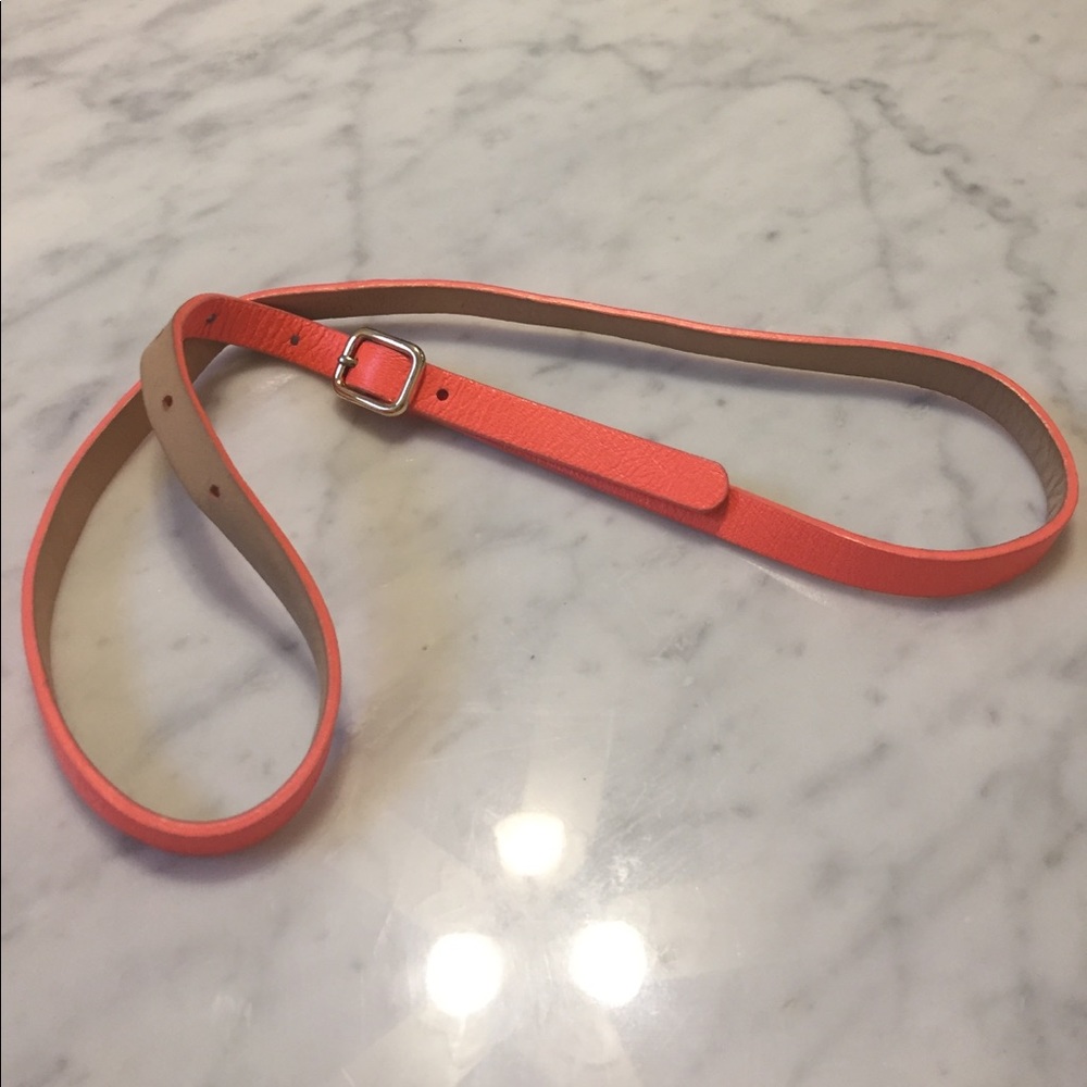 Skinny neon leather JCrew Belt