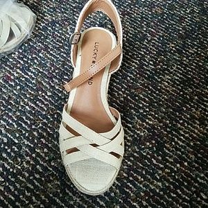 LUCKY BRAND WOMENS SZ  STRAPPY WEDGE SANDALS NEW!