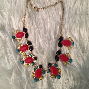 Multi colored statement necklace!