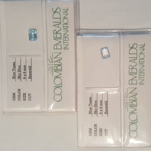 Blue Topaz set of 2 stones