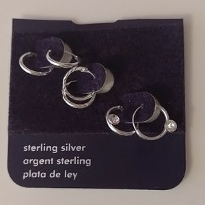 BRAND NEW STERLING SLIVER HOP EARRINGS