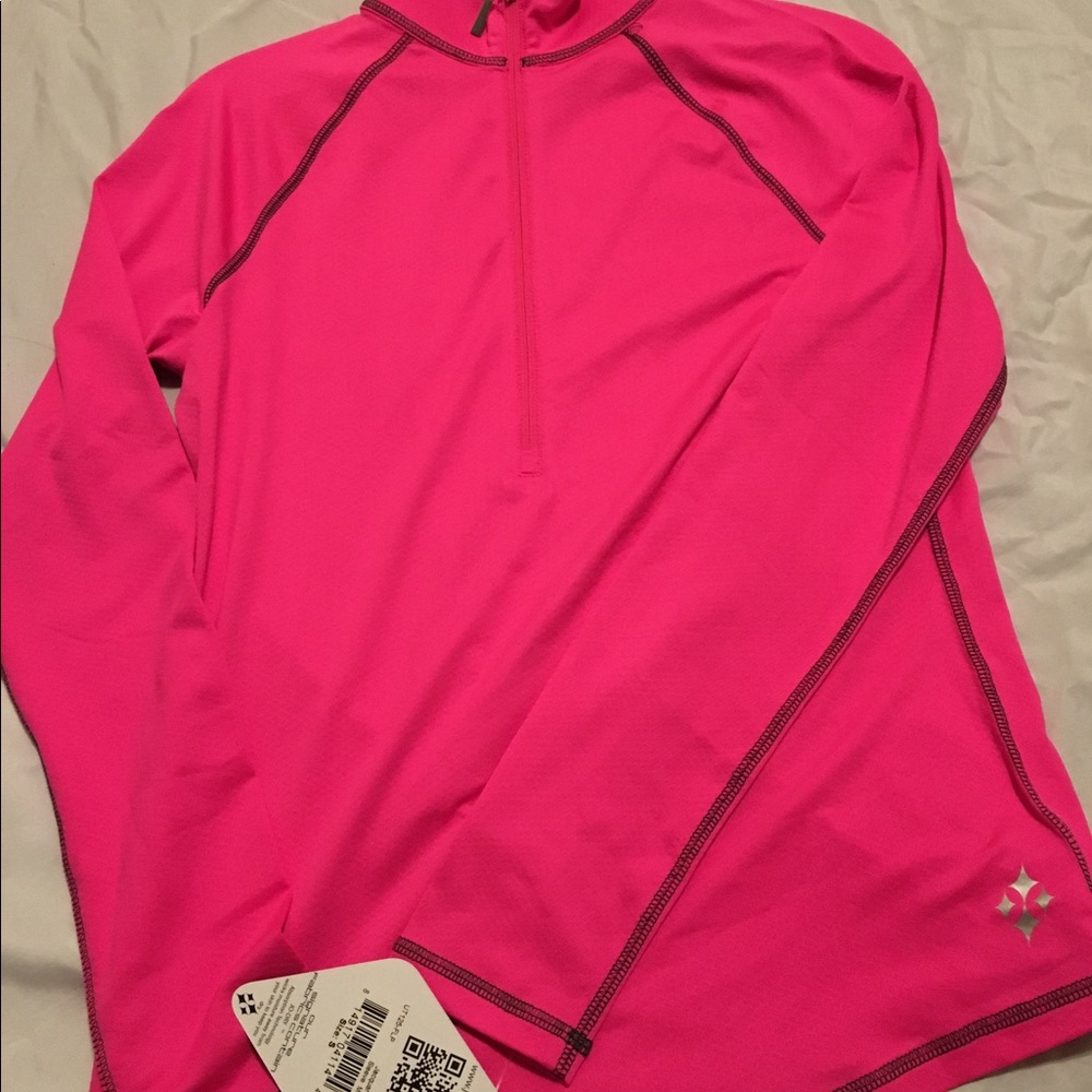 Brushed Long Sleeve Mock - Pink
