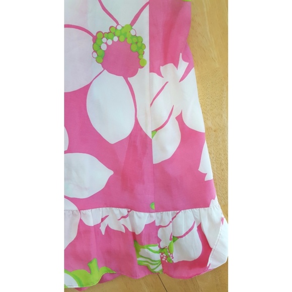 LILLY PULITZER Size 0 Blair Floral Silk Dress Pink - Picture 5 of 5