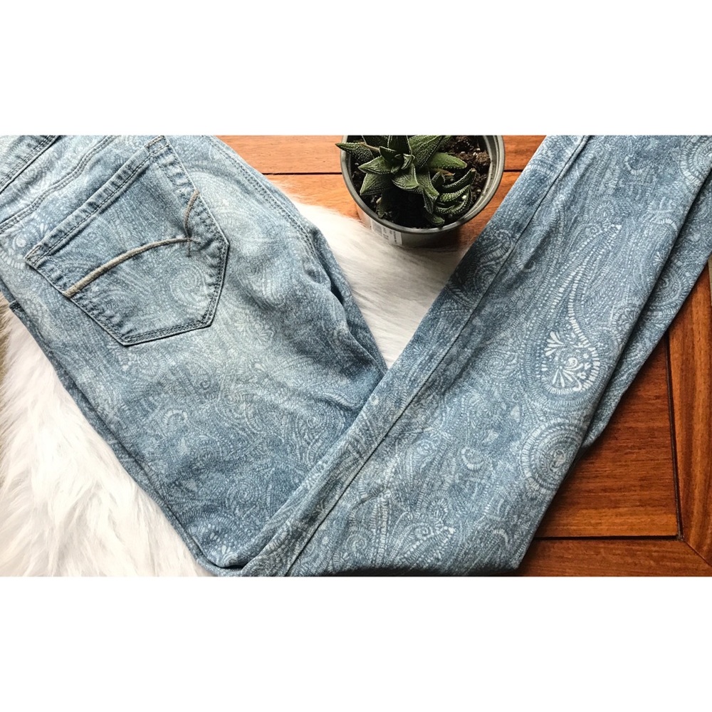 Paisley Print Skinny Jeans