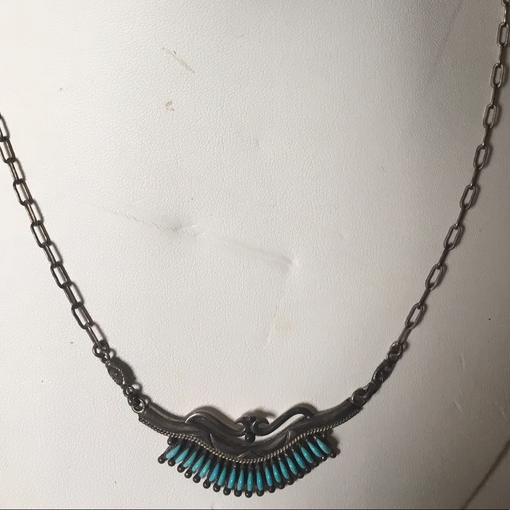 Hand made Native American necklace and earrings