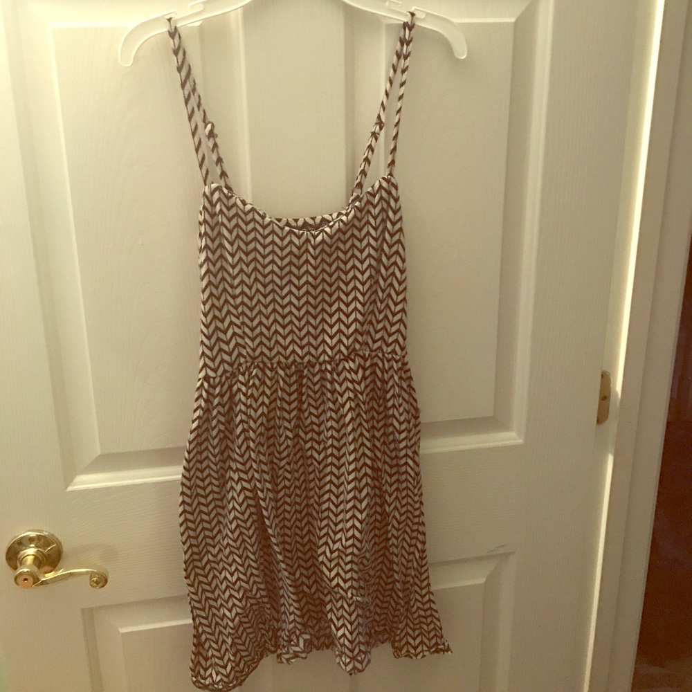 Navy Blue and White Sundress