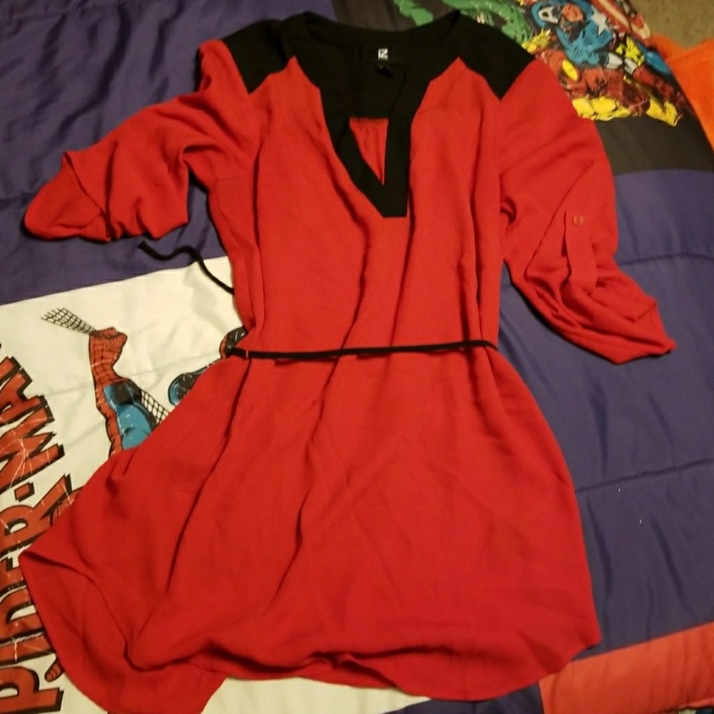Red blouse