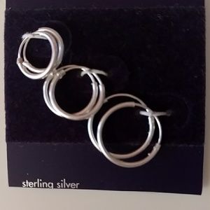 BRAND NEW STERLING SLIVER HOP EARRINGS