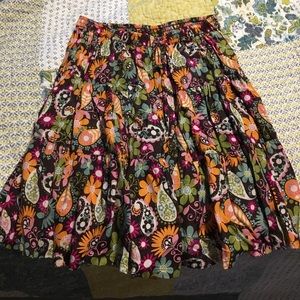 Cattlelac Ranch skirt paisley floral tiered