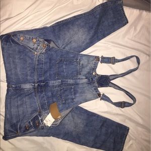 Stylish ripped overalls