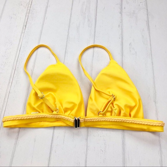 Women padded sexy yellow two piece bikini swimwear - Picture 6 of 8