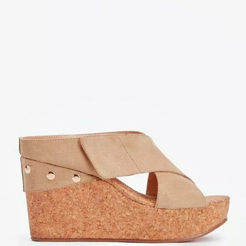 Justfab Cork Wedge sz 11w NWB wide width